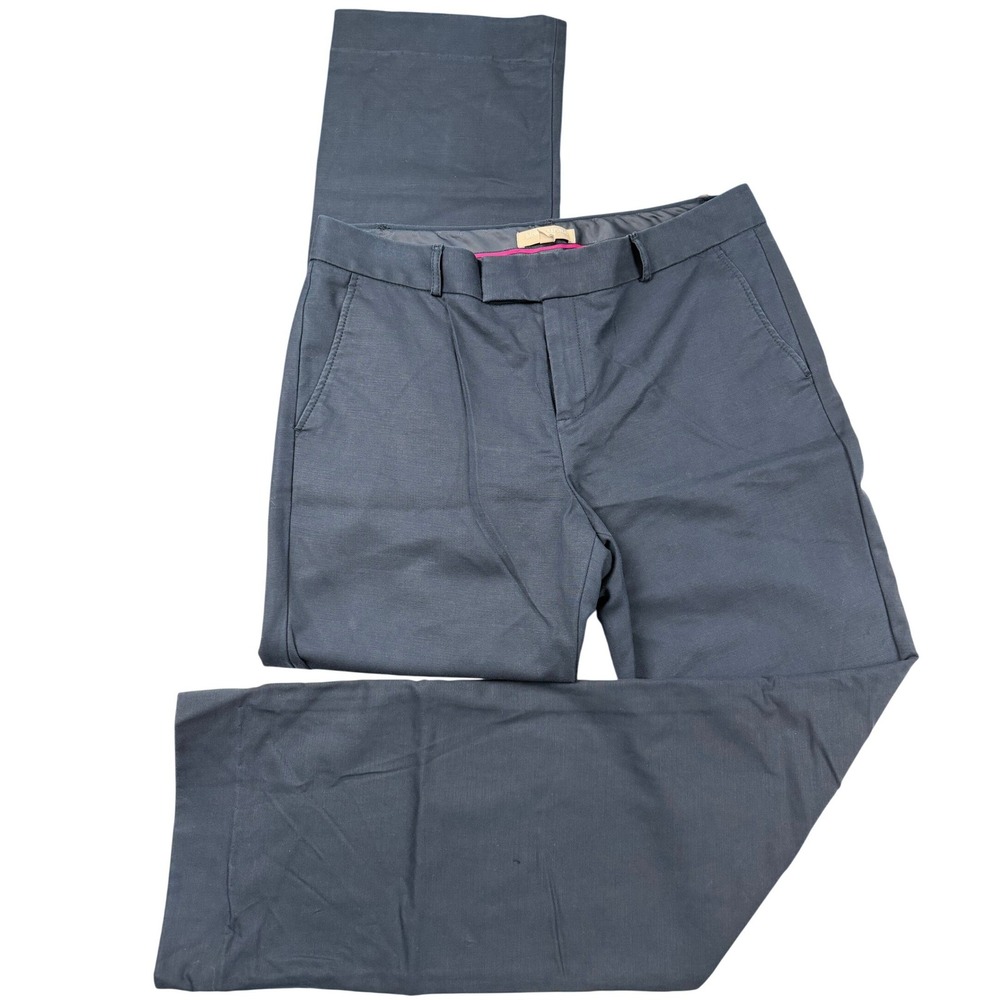Banana Republic Martin Fit Navy Blue Straight Leg Dress Pants Womens 12L Long